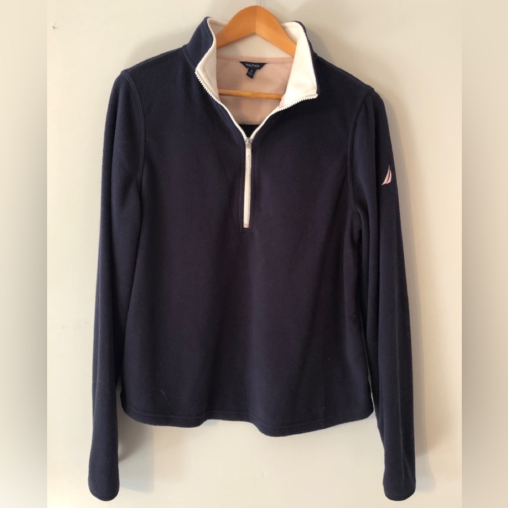 Nautica Navy blue 3/4 zip fleece